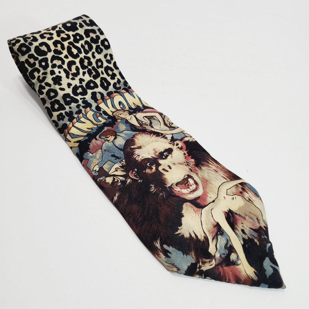 King Kong Multicolor Men's Silk Neck Tie American Film Classics 57x3.75"